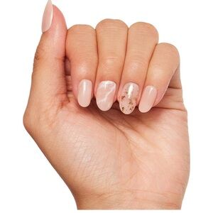 Glamnetic Sweetener Short Round Press-On Nails - Nude and Gold